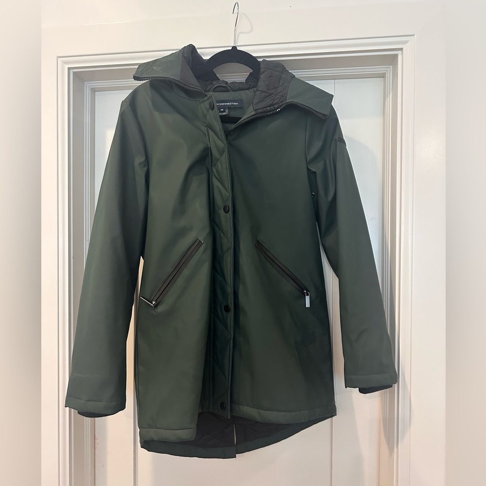 French Connection Quilted Rain Jacket Coat XS 4